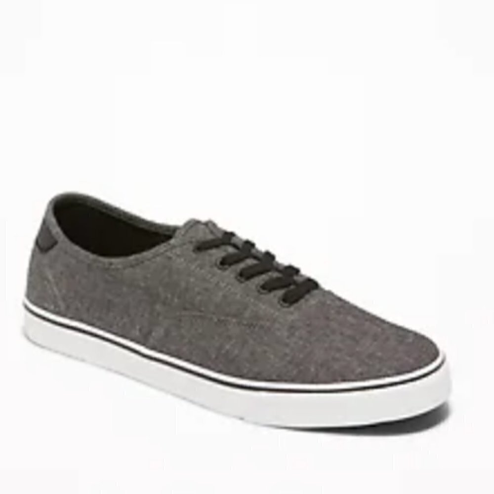 Old Navy Men's Size 9 Lace-Up Sneakers Medium Gray Heather
